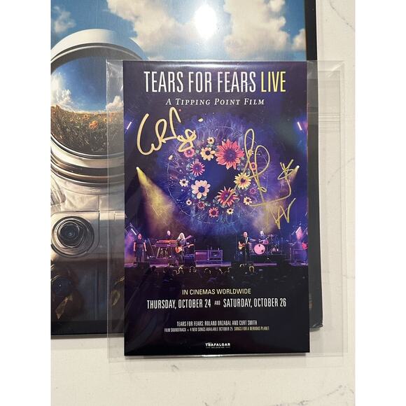 Tears For Fears Songs for a Nervous planet Cream colored Vinyl & Signed print - Picture 2 of 12